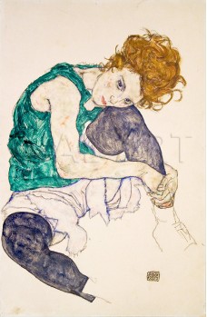 Седнала жена със свити колена (Адел Хармс) (1917) – Егон Шиле