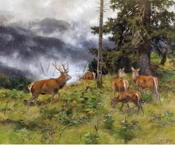 РЕПРОДУКЦИИ НА КАРТИНИ Елен в утринната мъгла (1898)