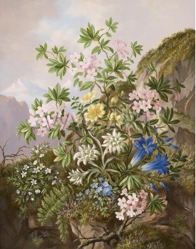 РЕПРОДУКЦИИ НА КАРТИНИ Алпийски цветя (1885)