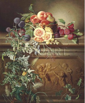 РЕПРОДУКЦИИ НА КАРТИНИ Ябълки и смокини в кошница (1878)