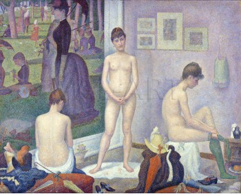 Репродукции на картини: Модели (Позьорки) (1886) – Жорж Сьора