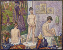 Репродукции на картини: Позьорките, Ансамбъл (Малка версия) (1888) – Жорж Сьора