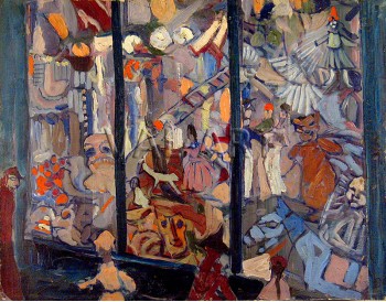 РЕПРОДУКЦИИ НА КАРТИНИ Марионетки (Карнавална витрина) (1921)