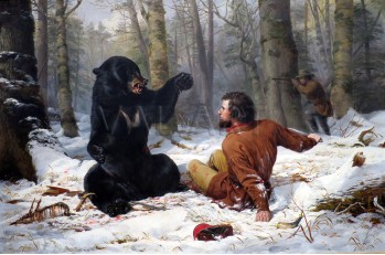 РЕПРОДУКЦИИ НА КАРТИНИ Животът на един ловец - Трудно решение (1856)