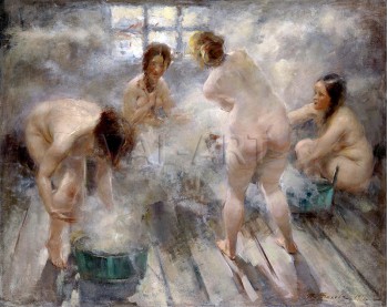РЕПРОДУКЦИИ НА КАРТИНИ В руска баня (1916)