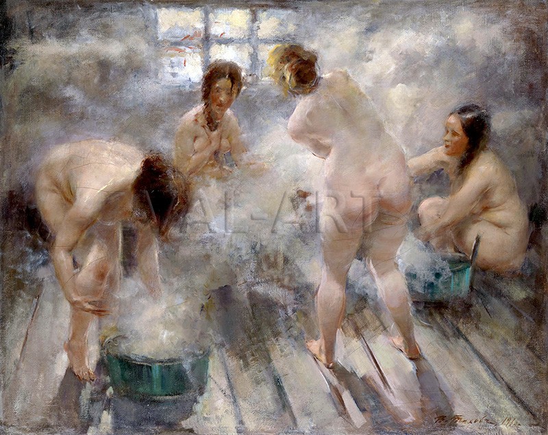 РЕПРОДУКЦИИ НА КАРТИНИ В руска баня (1916)