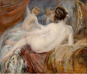 РЕПРОДУКЦИИ НА КАРТИНИ Пред огледалото (1920)