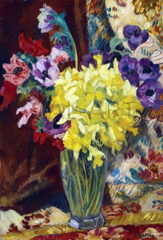 РЕПРОДУКЦИИ НА КАРТИНИ Ваза с анемони и нарцис (1931)