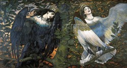 Репродукции на картини: Сирин и Алконост - Птиците на радостта и тъгата (1896) – Виктор Васнецов
