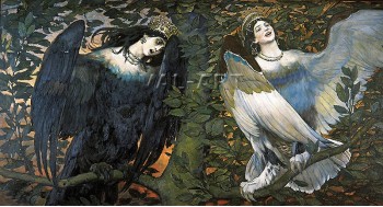 Репродукции на картини: Сирин и Алконост - Птиците на радостта и тъгата (1896) – Виктор Васнецов