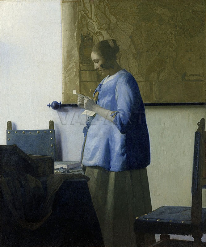 Жена в синьо четяща писмо (1662-1663) РЕПРОДУКЦИИ НА КАРТИНИ