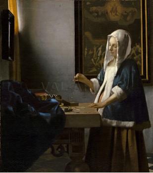 Жена държаща везна (1662–1663) РЕПРОДУКЦИИ НА КАРТИНИ