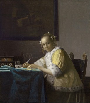 Жена пишеща писмо (1665-1666) РЕПРОДУКЦИИ НА КАРТИНИ