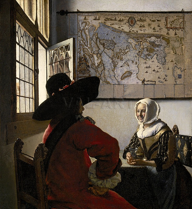 Офицер и смеещо се момиче (1657) РЕПРОДУКЦИИ НА КАРТИНИ