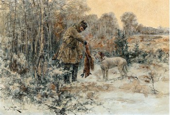 РЕПРОДУКЦИИ НА КАРТИНИ Ловци с мъртва лисица (1909)