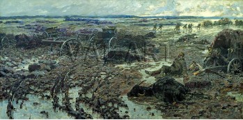 РЕПРОДУКЦИИ НА КАРТИНИ Турското отстъпление при Люлебургаз (1914)