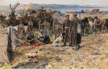 РЕПРОДУКЦИИ НА КАРТИНИ Сцена от Балканската война (1914)