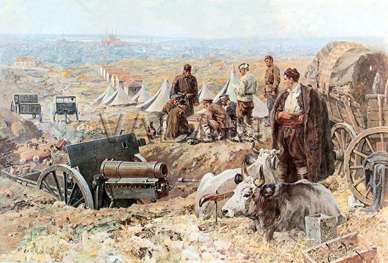 РЕПРОДУКЦИИ НА КАРТИНИ Под Одрин (1913)