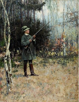 РЕПРОДУКЦИИ НА КАРТИНИ  Княз Кирил в парка Враня  (1910)