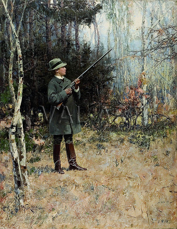 РЕПРОДУКЦИИ НА КАРТИНИ  Княз Кирил в парка Враня  (1910)
