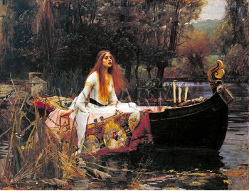 РЕПРОДУКЦИИ НА КАРТИНИ Дамата от Шалот (1888)
