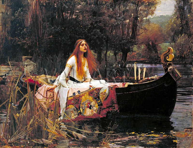 РЕПРОДУКЦИИ НА КАРТИНИ Дамата от Шалот (1888)