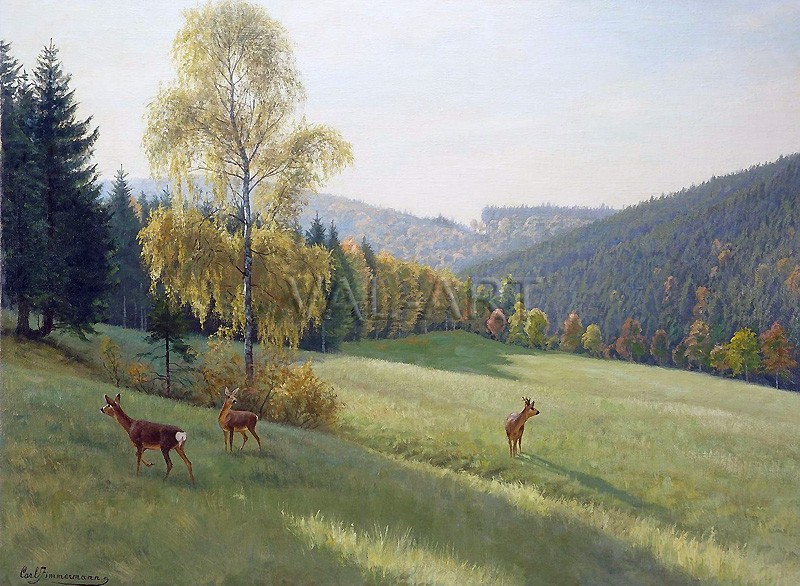 РЕПРОДУКЦИИ НА КАРТИНИ Поляна със сърни (1905)