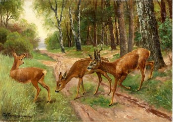 РЕПРОДУКЦИИ НА КАРТИНИ Сърни в гората (1910)