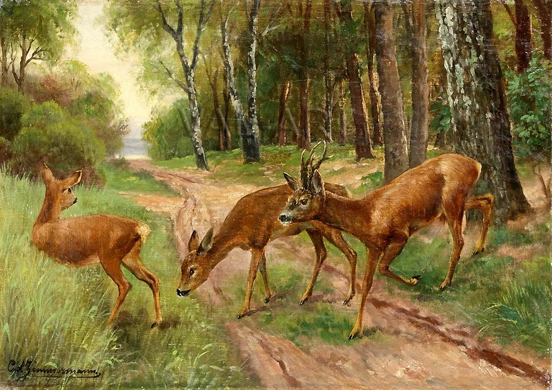 РЕПРОДУКЦИИ НА КАРТИНИ Сърни в гората (1910)