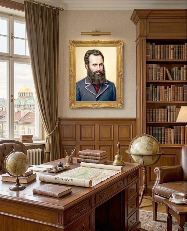 Репродукции на картини: Портрет на Любен Каравелов (1834 – 1879) – Дигитално и AI изкуство