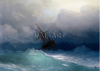 Кораб в бурно море (1890)