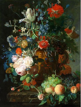 Натюрморт с цветя и плодове (1720)
