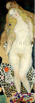 Репродукции на картини: Адам и Ева (1917) – Густав Климт