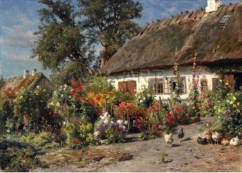 Вилна градина с кокошки (1919) РЕПРОДУКЦИИ НА КАРТИНИ