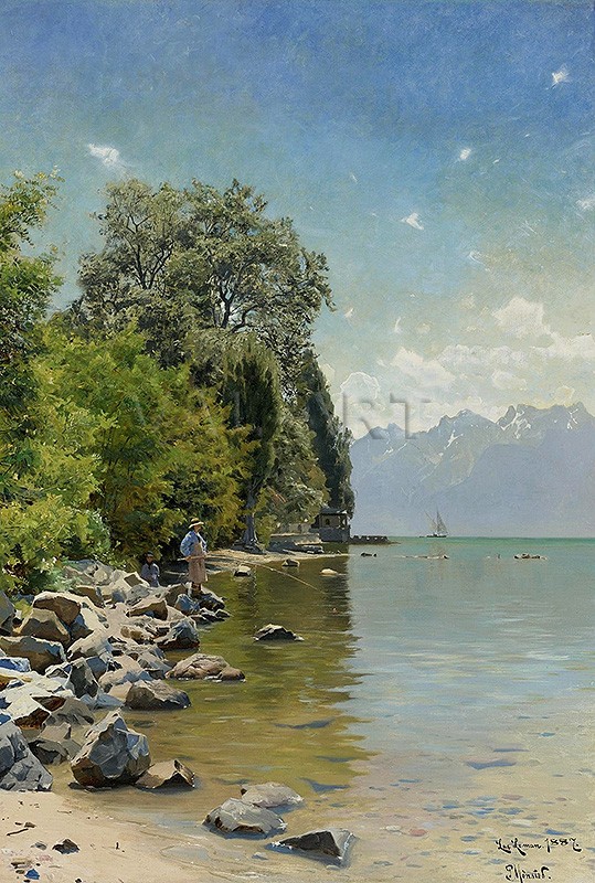 Езерото Лемсен в Швейцария (1887) РЕПРОДУКЦИИ НА КАРТИНИ