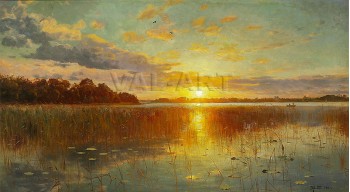Залез над фиорд в Дания (1901) РЕПРОДУКЦИИ НА КАРТИНИ