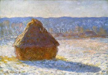 Репродукции на картини: Купа сено в снега (1891) – Клод Моне