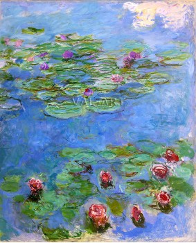 Репродукции на картини: Червени водни лилии (1908) – Клод Моне