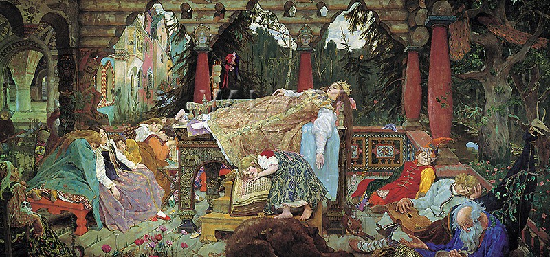 Репродукции на картини: Спящата принцеса (Спящата красавица) (1926) – Виктор Васнецов