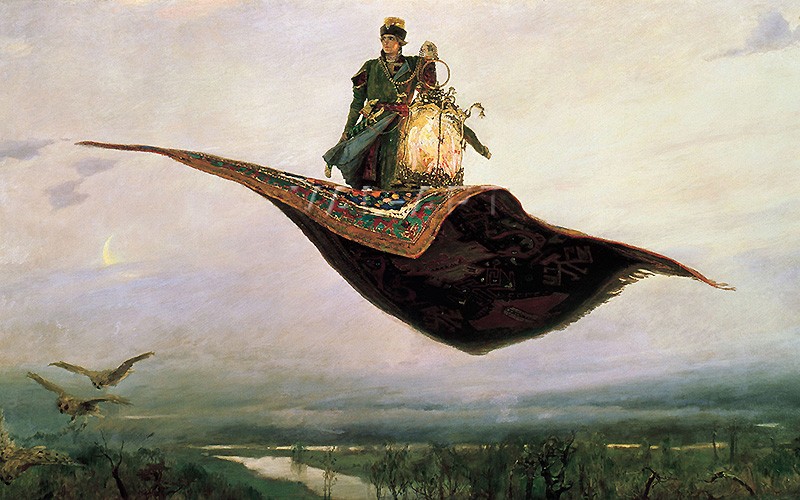 Репродукции на картини: Летящото килимче (1880) – Виктор Васнецов