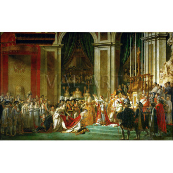 РЕПРОДУКЦИИ НА КАРТИНИ Коронацията на император Наполеон I и коронацията на императрица Жозефина в Нотр Дам Париж (1807)